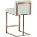 Dean 35.5 inch Antique Brass / Cantina White Counter Stool